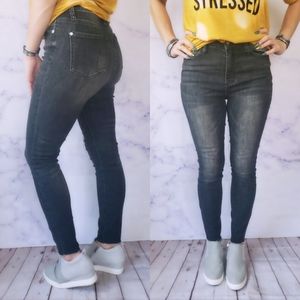High Rise Washed Black Denim Skinny Judy Blue